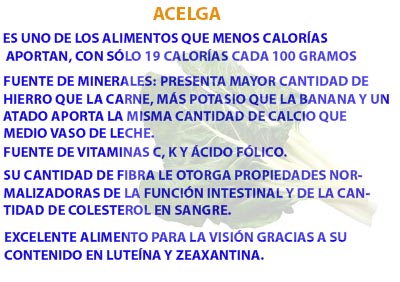 propiedades de la acelga